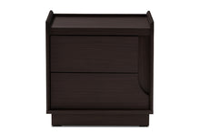 Load image into Gallery viewer, Baxton Studio Larsine Modern and Contemporary Brown Finished 2-Drawer Nightstand
