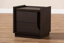 Load image into Gallery viewer, Baxton Studio Larsine Modern and Contemporary Brown Finished 2-Drawer Nightstand
