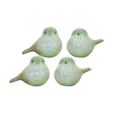 Load image into Gallery viewer, Green Terra Cotta Bird Figurine (Set of 4)
