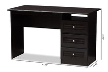 Load image into Gallery viewer, Baxton Studio Carine Modern and Contemporary Wenge Brown Finished Desk
