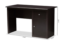 Load image into Gallery viewer, Baxton Studio Belora Modern and Contemporary Wenge Brown Finished Desk
