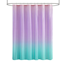 Load image into Gallery viewer, Mi Zone Glimmer 100% Polyester Ombre Printed Shower Curtain With Glitter Sparkles- Aqua MZ70-0600 By Olliix

