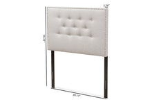 Load image into Gallery viewer, Baxton Studio Windsor Modern and Contemporary Greyish Beige Fabric Upholstered Twin Size Headboard
