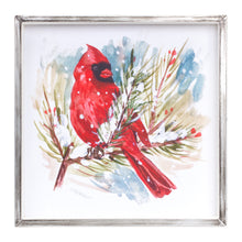 Load image into Gallery viewer, Winter Cardinal and Pine Branch Framed Print (Set of 2)
