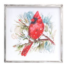 Load image into Gallery viewer, Winter Cardinal and Pine Branch Framed Print (Set of 2)
