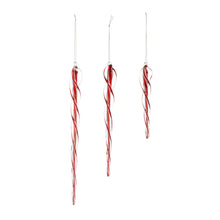 Load image into Gallery viewer, Spiral Glass Icicle Drop Ornament (Set of 6)
