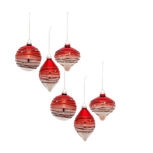 Load image into Gallery viewer, Beaded Ombre Glass Tree Ornament (Set of 6)
