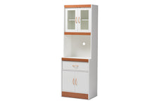 Load image into Gallery viewer, Baxton Studio Laurana Modern and Contemporary White and Cherry Finished Kitchen Cabinet and Hutch
