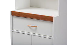 Load image into Gallery viewer, Baxton Studio Laurana Modern and Contemporary White and Cherry Finished Kitchen Cabinet and Hutch
