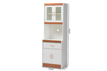 Load image into Gallery viewer, Baxton Studio Laurana Modern and Contemporary White and Cherry Finished Kitchen Cabinet and Hutch
