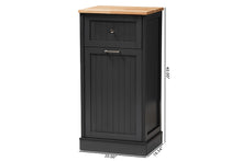 Load image into Gallery viewer, Baxton Studio Marcel Farmhouse and Coastal Dark Grey and Oak Brown Finished Kitchen Cabinet
