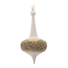 Load image into Gallery viewer, Modern Glass Finial Ornament with Gold Bead Accent (Set of 6)
