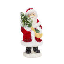 Load image into Gallery viewer, Santa Figurine with Pine Tree and Present Accents (Set of 3)
