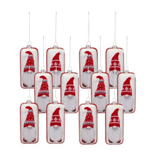 Load image into Gallery viewer, Glass Snowflake Gnome Tree Ornament (Set of 12)
