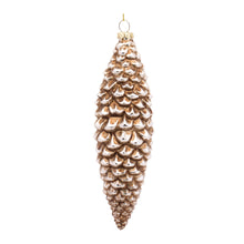 Load image into Gallery viewer, Bronze Frosted Pinecone Drop Ornament (Set of 12)
