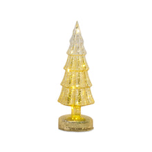 Load image into Gallery viewer, LED Lighted Mercury Glass Holiday Tree DŽcor (Set of 3)
