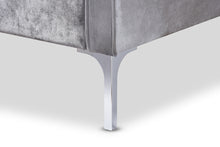 Load image into Gallery viewer, Baxton Studio Clara Modern and Contemporary Grey Velvet Fabric Upholstered 3-Seater Sofa
