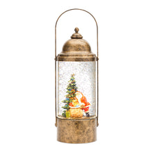 Load image into Gallery viewer, LED Snow Globe Lantern with Santa Scene 12&quot;H
