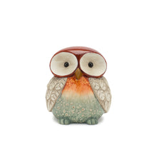 Load image into Gallery viewer, Terra Cotta Owl Figurine with Glazed Accents (Set of 2)
