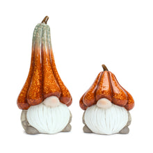Load image into Gallery viewer, Terra Cotta Gnome With Pumpkin Hat (Set of 2)
