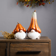 Load image into Gallery viewer, Terra Cotta Gnome With Pumpkin Hat (Set of 2)
