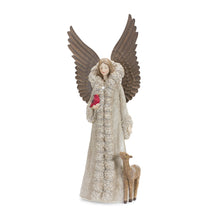 Load image into Gallery viewer, Winter Angel Figurine with Deer and Bird Accent (Set of 2)
