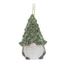 Load image into Gallery viewer, Terra Cotta Gnome with Pine Tree Hat Ornament (Set of 2)
