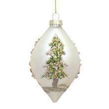 Load image into Gallery viewer, Painted Snowy Pine Tree Ball Ornament (Set of 6)
