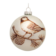 Load image into Gallery viewer, Glass Ball Ornament with Painted Bird Branch Design (Set of 6)
