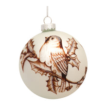 Load image into Gallery viewer, Glass Ball Ornament with Painted Bird Branch Design (Set of 6)
