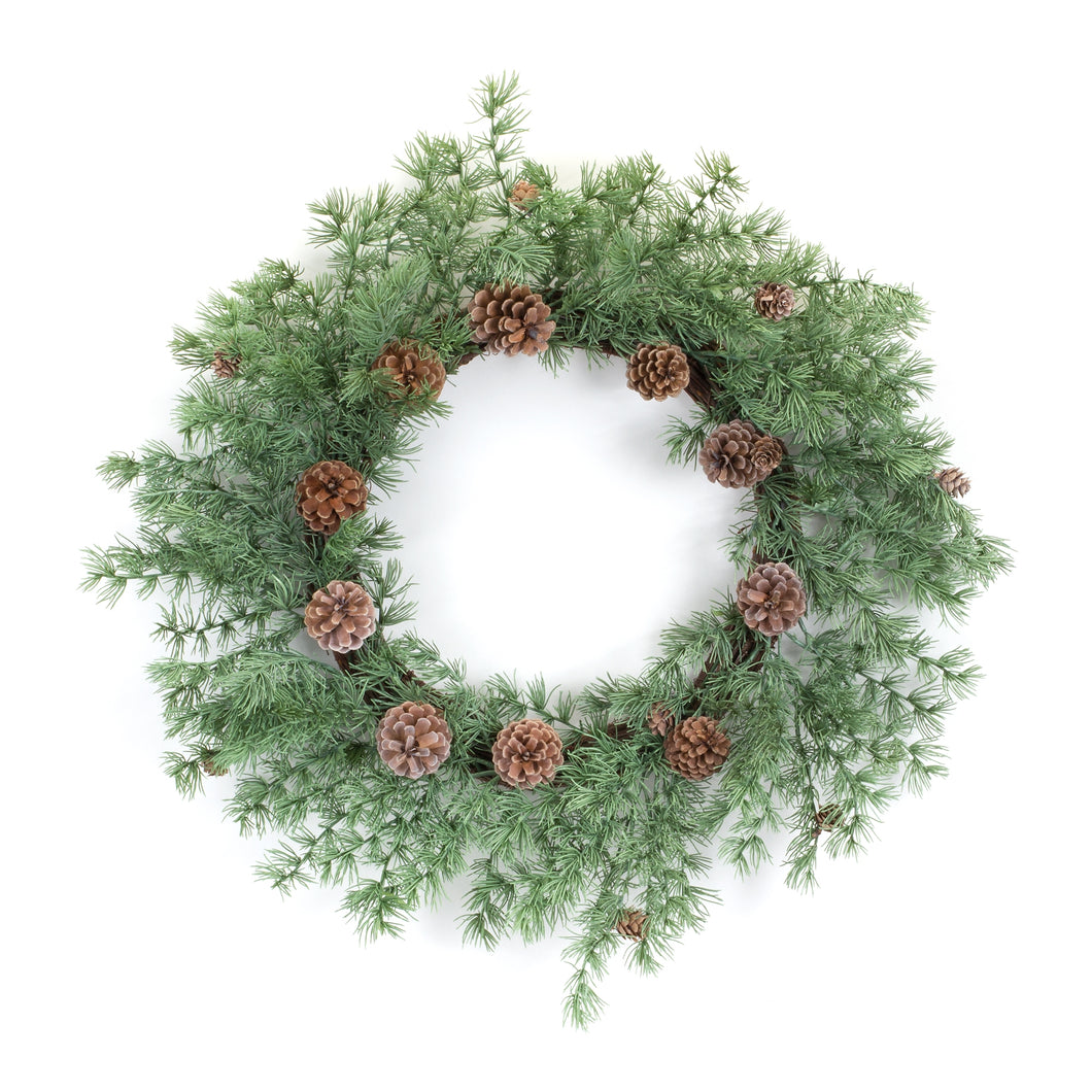 Winter Pine Wreath with Pine Cones 24