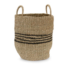 Load image into Gallery viewer, Striped Woven Seagrass Basket (Set of 2)
