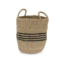 Load image into Gallery viewer, Striped Woven Seagrass Basket (Set of 2)

