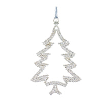 Load image into Gallery viewer, Silver Jeweled Tree Snowflake Ornament (Set of 12)
