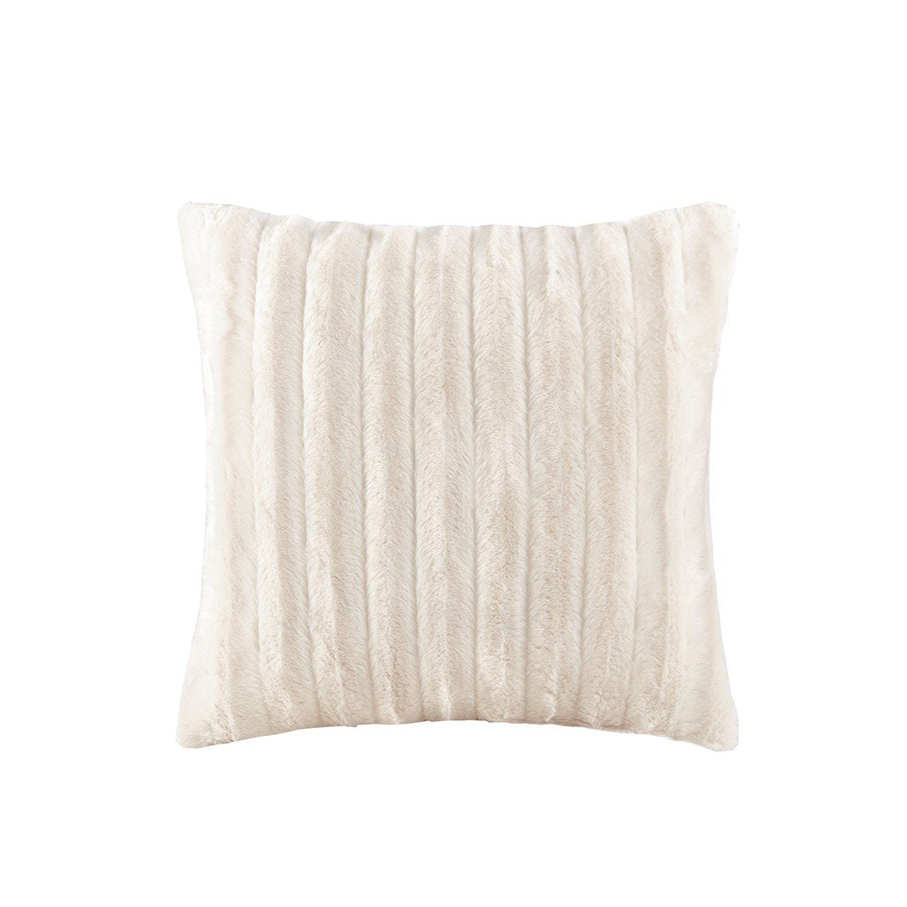 Madison Park Duke Faux Fur Square Pillow -20X20