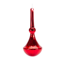 Load image into Gallery viewer, Modern Red Finial Drop Ornament (Set of 6)
