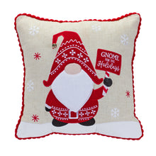 Load image into Gallery viewer, Embroidered Gnome and Nordic Snowflake Pillow (Set of 2)
