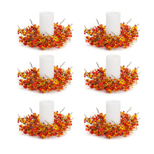 Load image into Gallery viewer, Bittersweet Berry and Twig Candle Ring (Set of 6)
