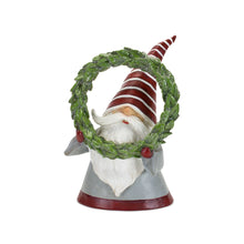 Load image into Gallery viewer, Holiday Gnome Figurine with Pine Tree and Wreath Accent (Set of 2)
