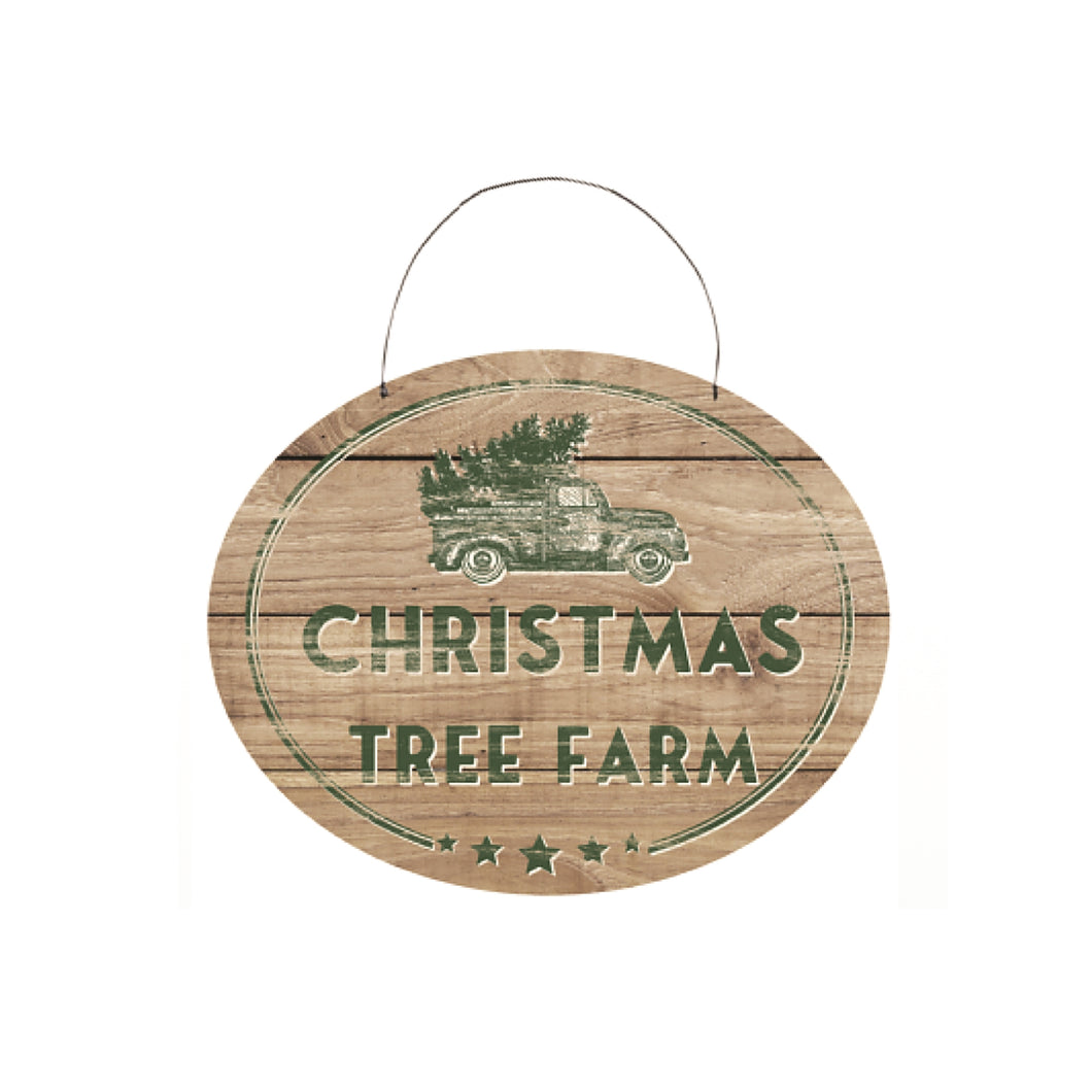 Christmas Tree Farm Sign with Rustic Wood Design 10