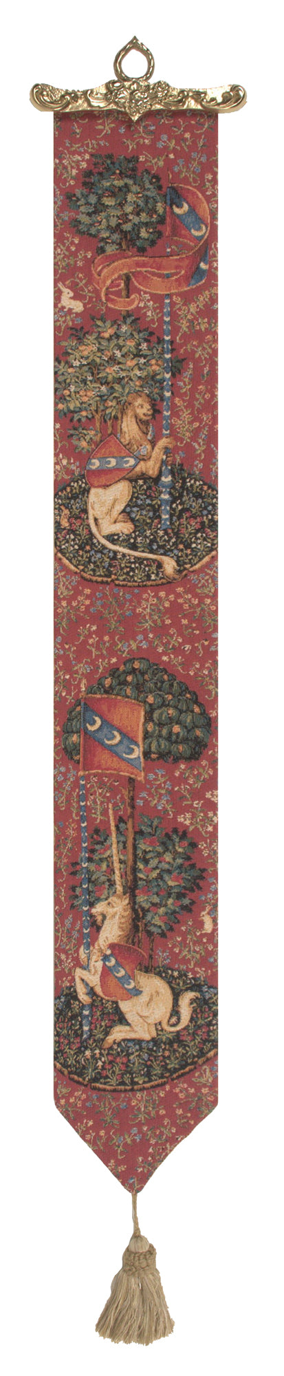 Unicorn and Lion European Tapestry Bell Pull