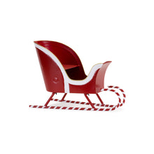 Load image into Gallery viewer, Metal Sleigh DŽcor with Candy Cane Accent (Set of 2)
