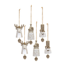 Load image into Gallery viewer, Modern Winter Character Bell Ornament (Set of 6)
