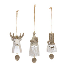 Load image into Gallery viewer, Modern Winter Character Bell Ornament (Set of 6)
