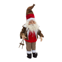 Load image into Gallery viewer, Vintage Elf Santa Figurine with Sled and Ski Accents (Set of 2)
