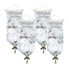Load image into Gallery viewer, Traditional Christmas Greetings Canvas Banner (Set of 4)
