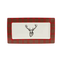 Load image into Gallery viewer, Winter Plaid Deer Platter (Set of 2)
