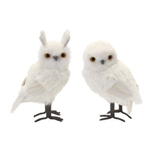 Load image into Gallery viewer, White Winter Owl Foam Decoration (Set of 4)
