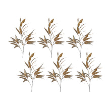 Load image into Gallery viewer, Gold Long Blade Eucalyptus Leaf Spray (Set of 6)
