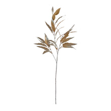 Load image into Gallery viewer, Gold Long Blade Eucalyptus Leaf Spray (Set of 6)
